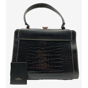Delvaux Alligator Convertible Jumping Nouveau Illusion Top Handle Bag w Mirror